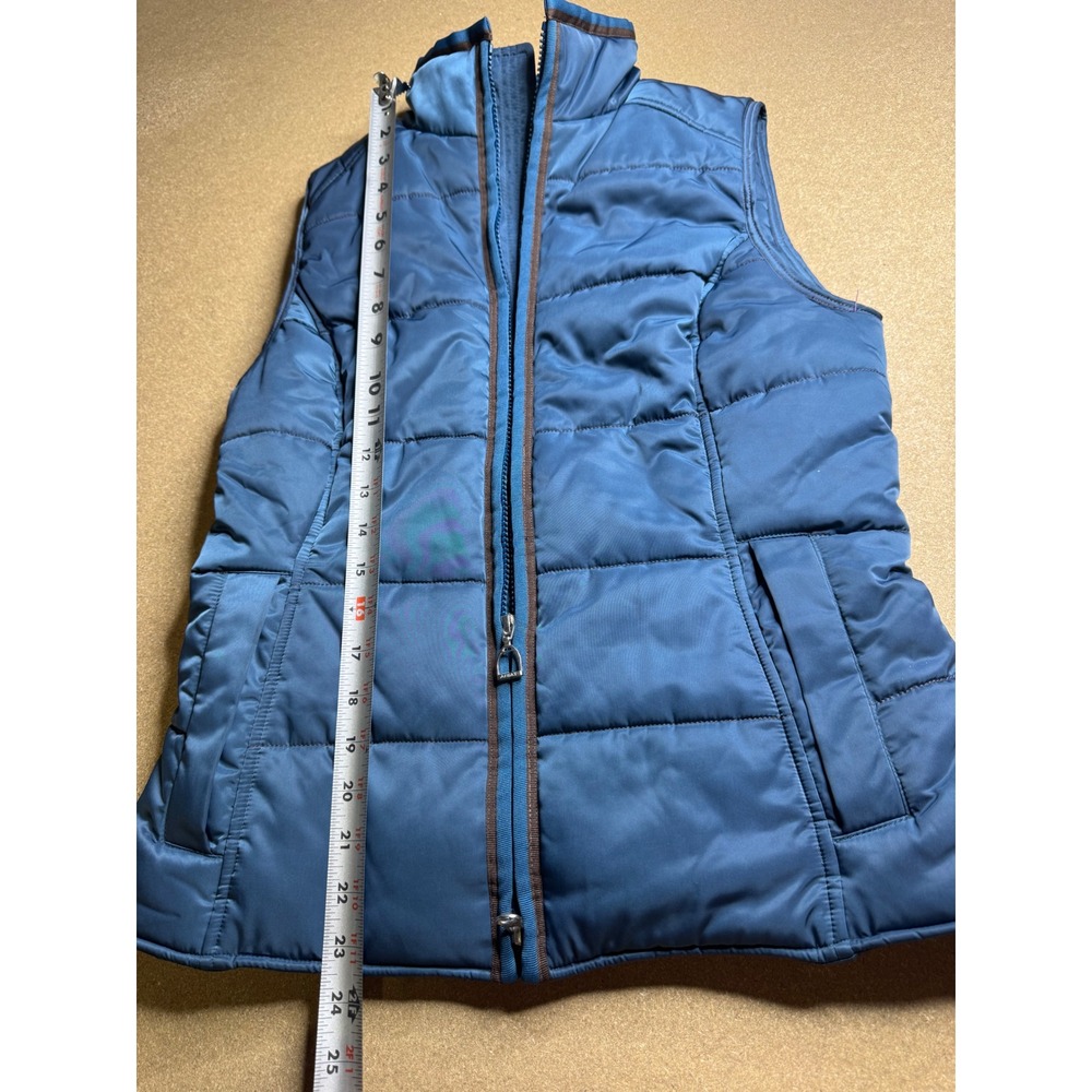 Ariat Mens Puffer Vest Blue Quilted Full Zip Polka Dot Lining Size Small - Picture 7 of 9